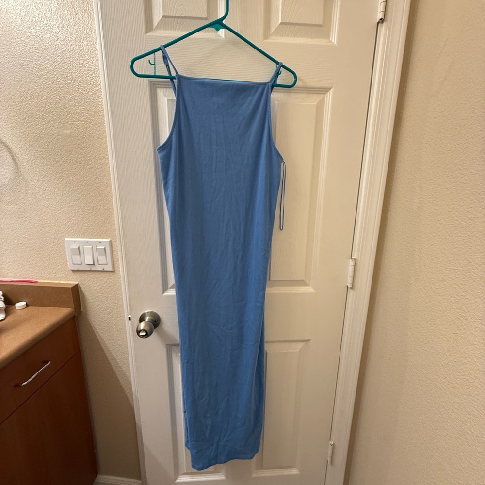 Old Navy Strapless Dress in Soft Blue